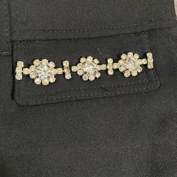 DOLCE & GABBANA Rhinestone Black Pants - Picture 6 of 7